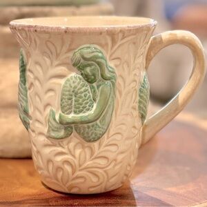 Cracker Barrel White Sands Collection Mermaid Sea Life Seashell 12 oz Mug